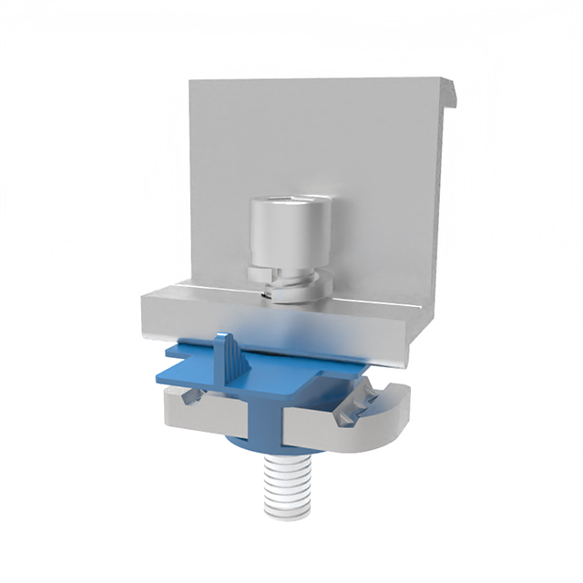 End Clamp with Strut Channel Nut And Plastic Holder of Solar Bracket